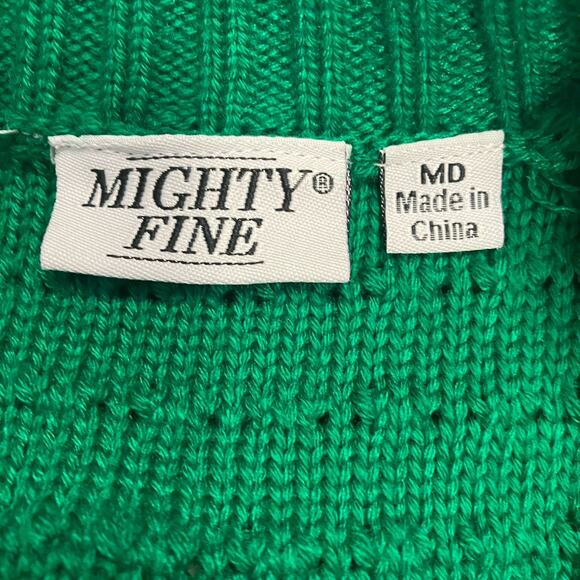 Mighty Fine Women's Christmas Tree Cardigan Sweater Size Medium - Picture 4 of 8